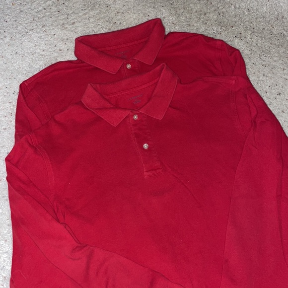 Lands End Bundle of 2 Long Sleeve Polos - Picture 5 of 7